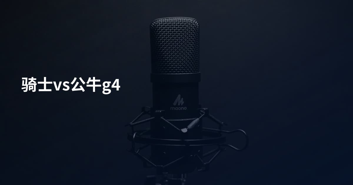 骑士vs公牛g4