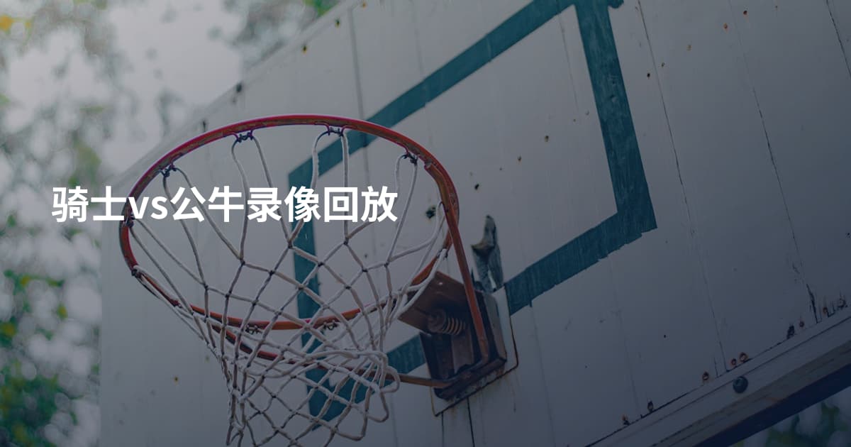 骑士vs公牛录像回放