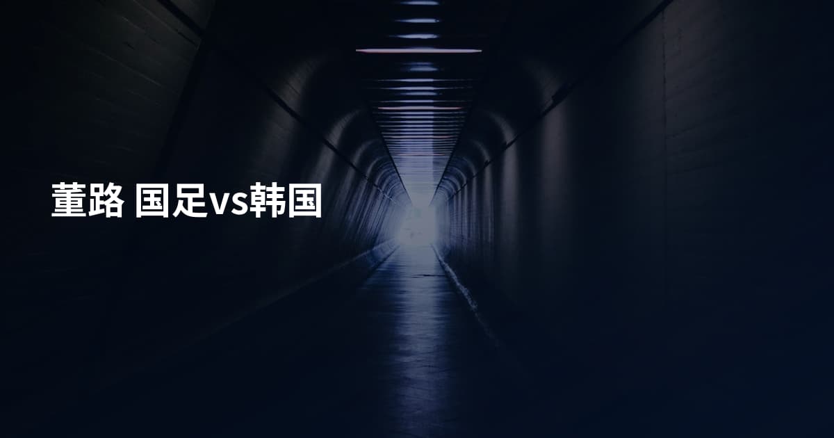 董路 国足vs韩国