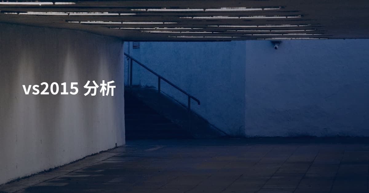 vs2015 分析