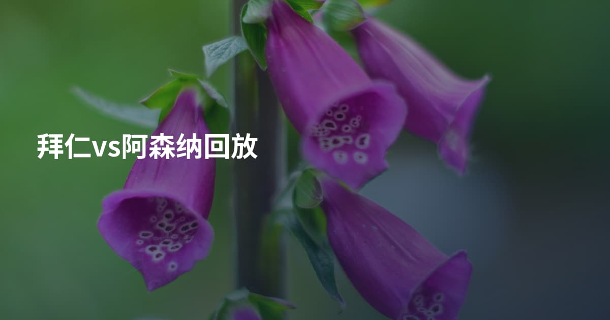 拜仁vs阿森纳回放