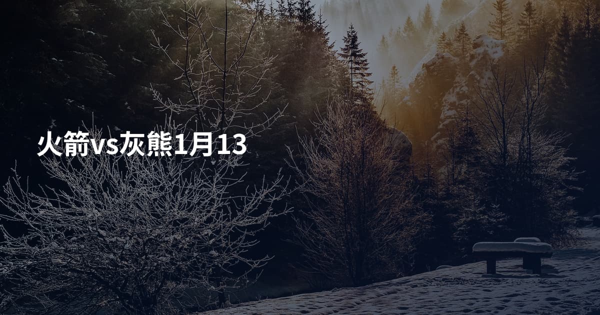 火箭vs灰熊1月13