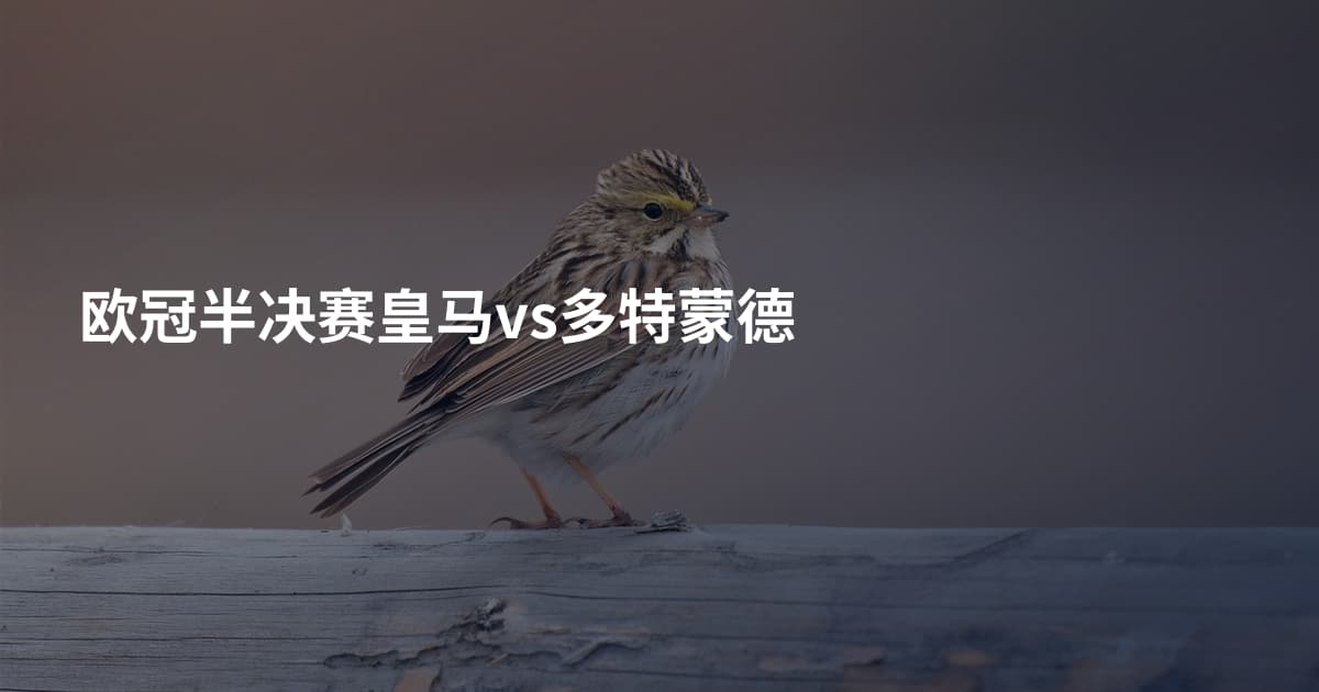 欧冠半决赛皇马vs多特蒙德
