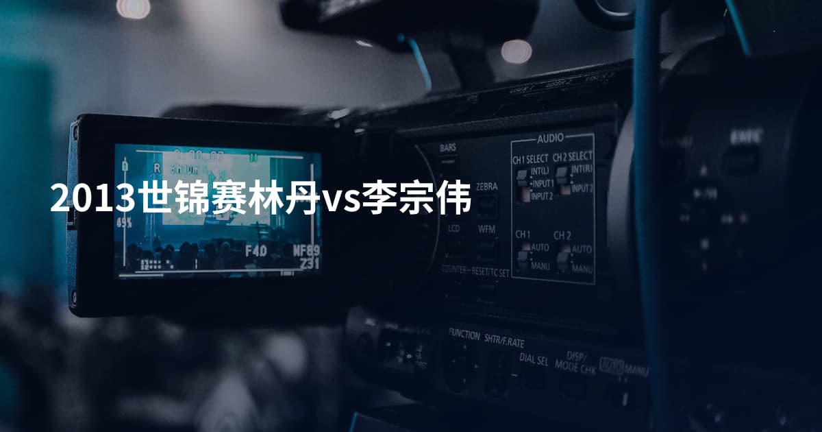 2013世锦赛林丹vs李宗伟