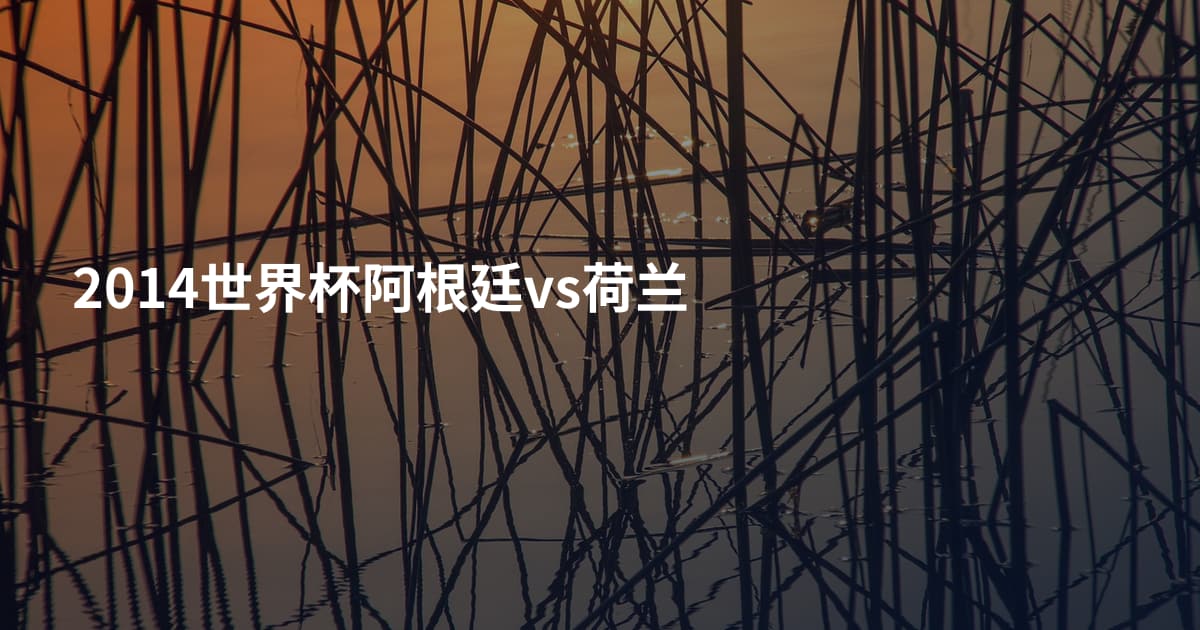 2014世界杯阿根廷vs荷兰