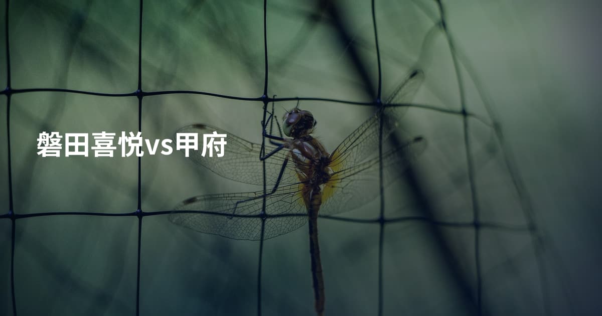 磐田喜悦vs甲府