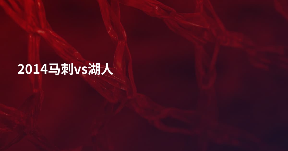 2014马刺vs湖人