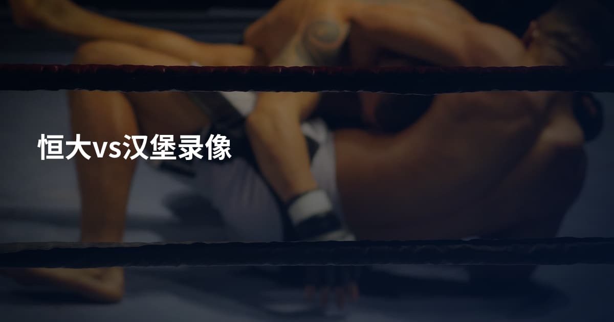 恒大vs汉堡录像