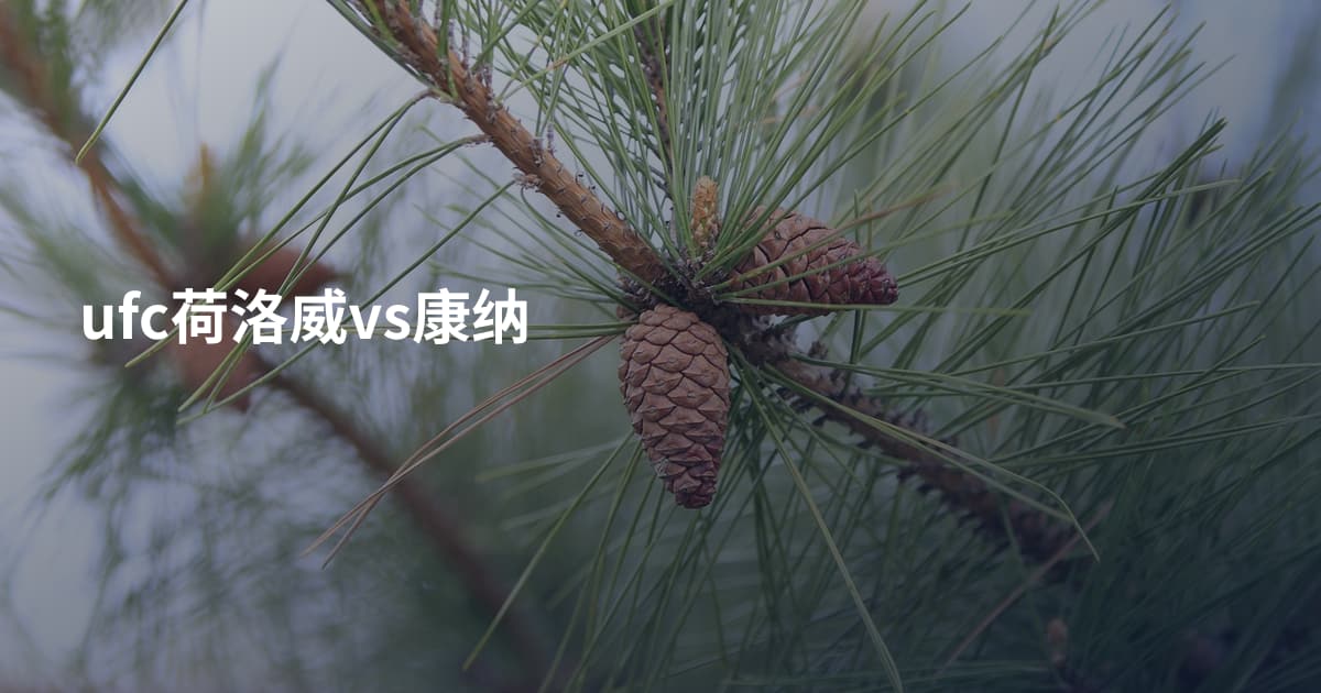 ufc荷洛威vs康纳