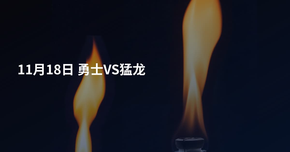 11月18日 勇士VS猛龙