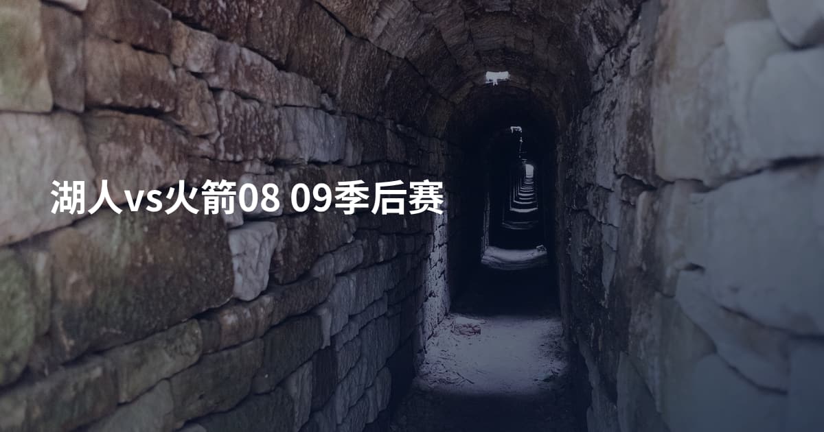 湖人vs火箭08 09季后赛
