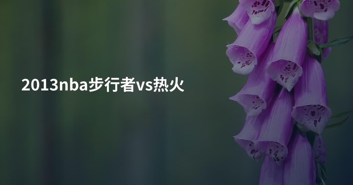 2013nba步行者vs热火