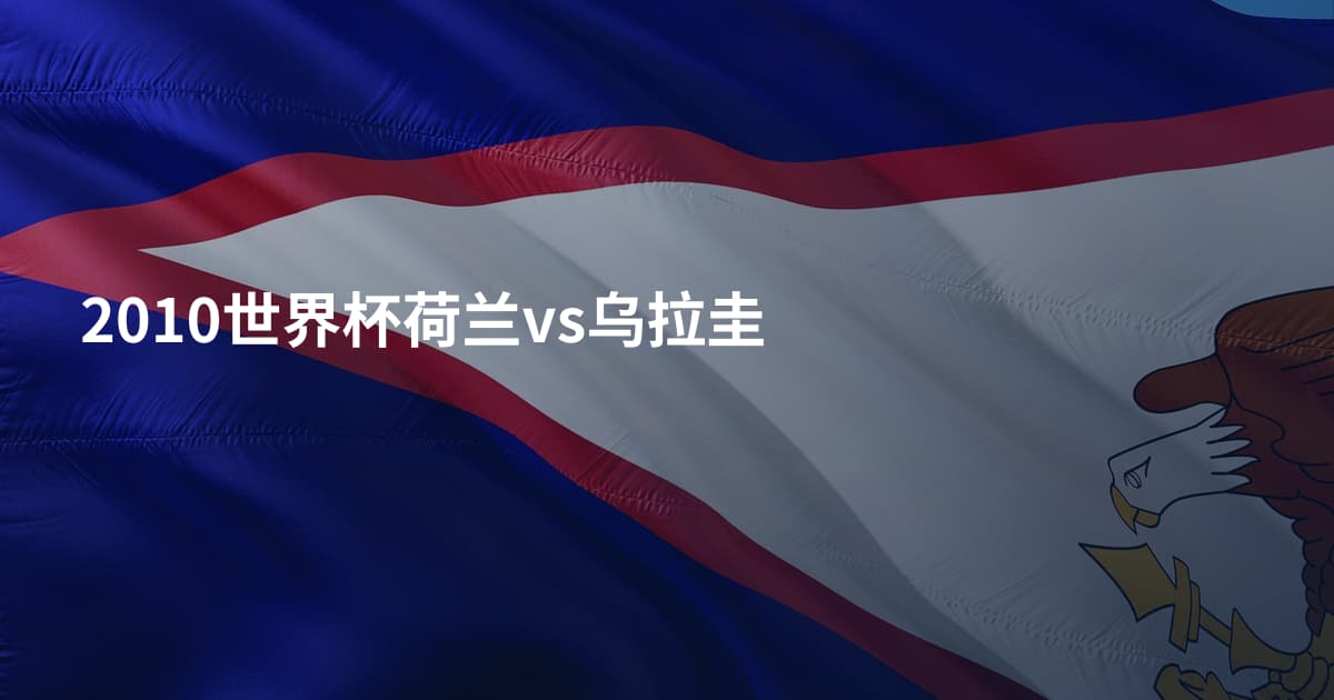 2010世界杯荷兰vs乌拉圭