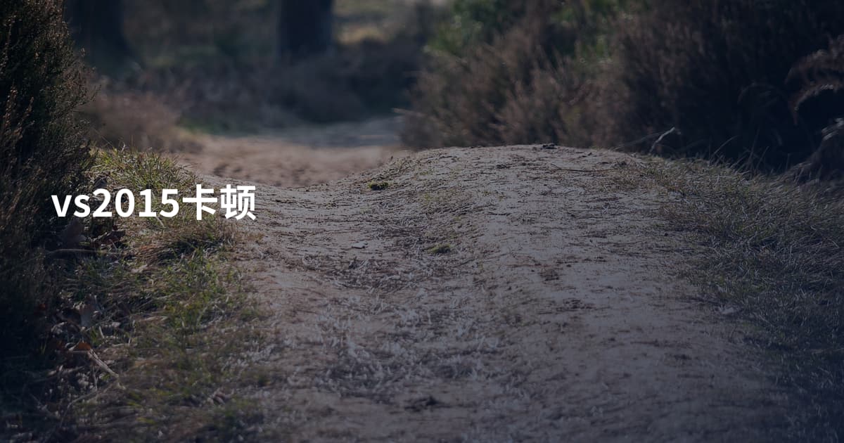 vs2015卡顿