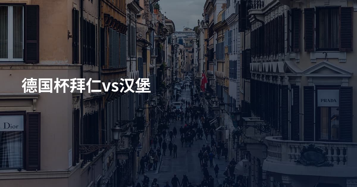 德国杯拜仁vs汉堡