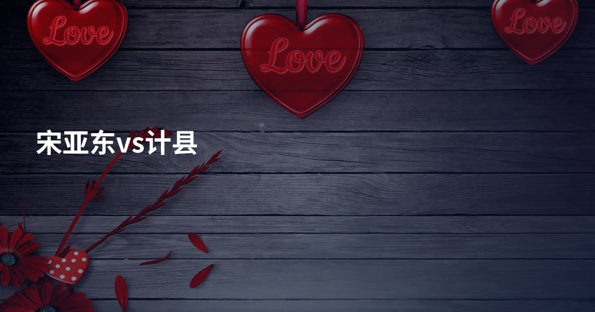 宋亚东vs计县