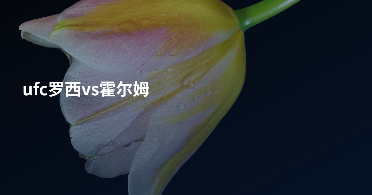 ufc罗西vs霍尔姆