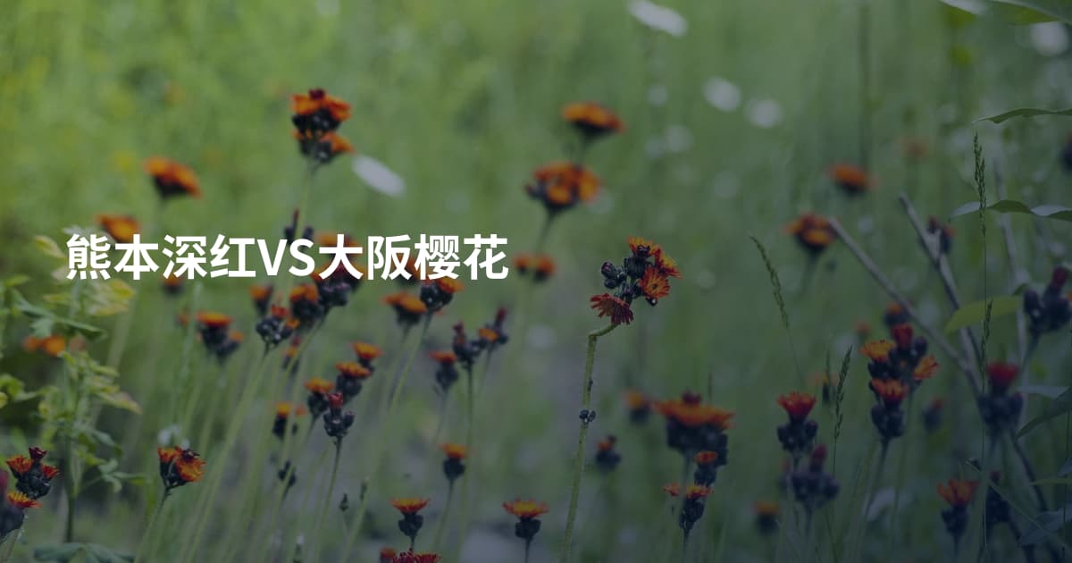 熊本深红VS大阪樱花