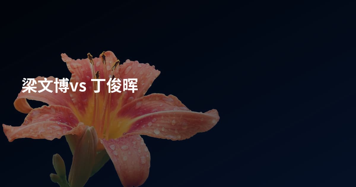 梁文博vs 丁俊晖
