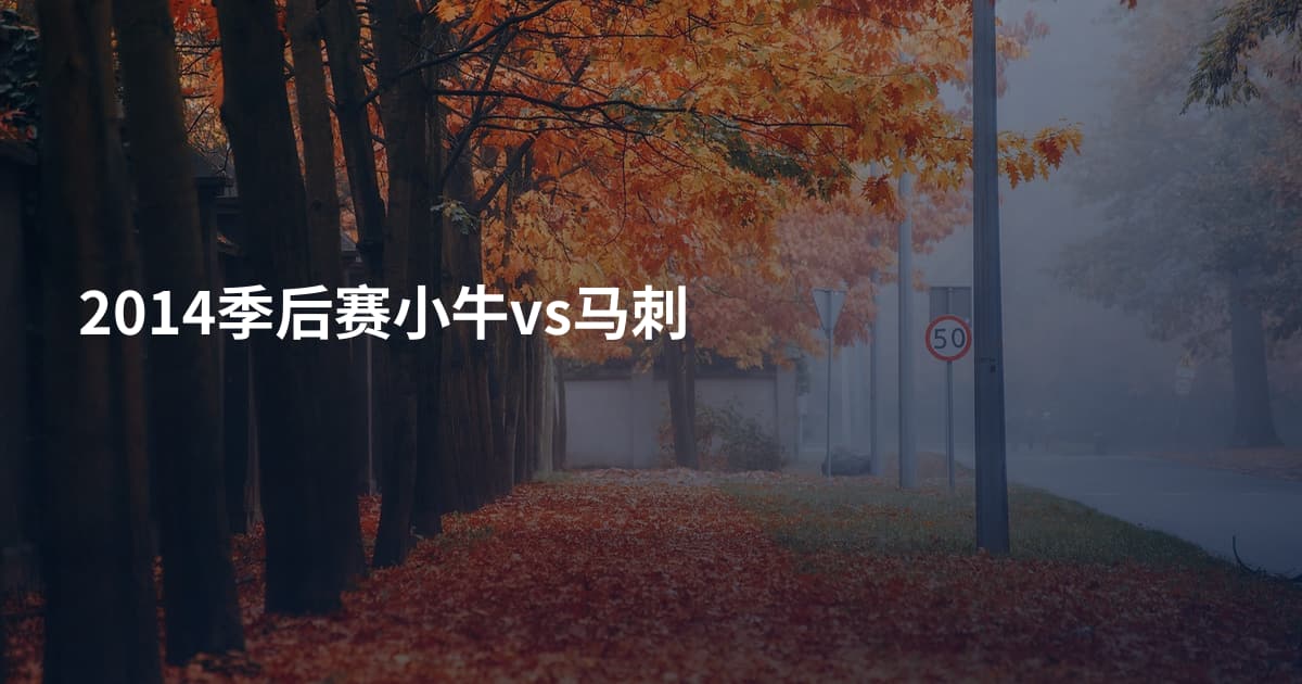 2014季后赛小牛vs马刺