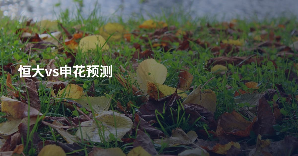 恒大vs申花预测