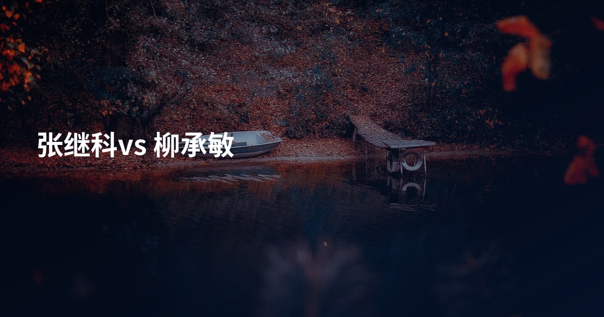 张继科vs 柳承敏