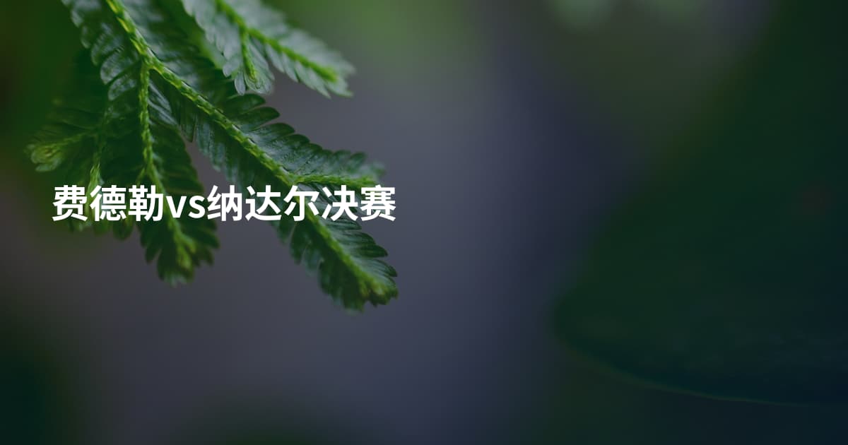 费德勒vs纳达尔决赛