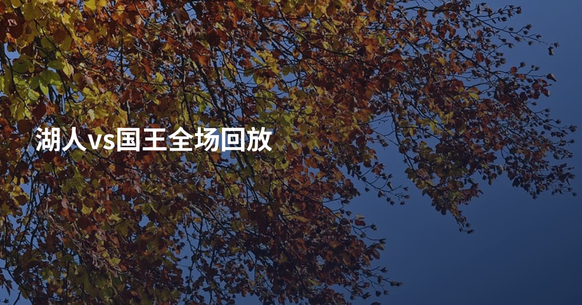 湖人vs国王全场回放