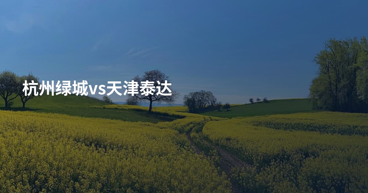 杭州绿城vs天津泰达