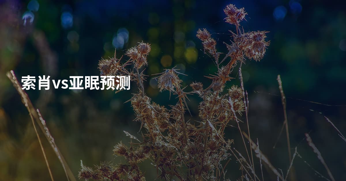 索肖vs亚眠预测