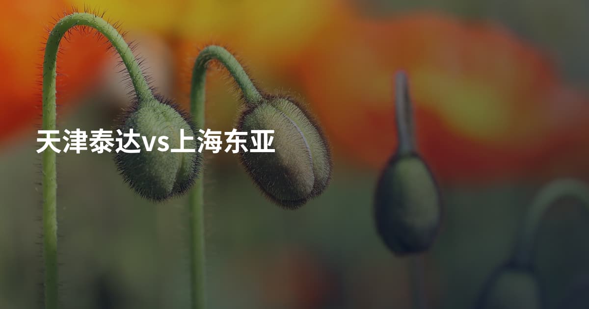 天津泰达vs上海东亚