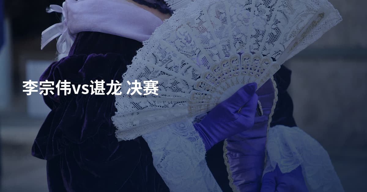 李宗伟vs谌龙 决赛
