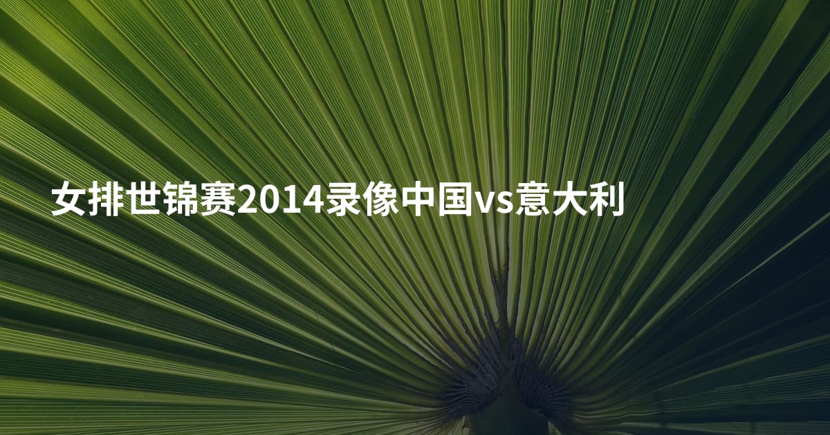 女排世锦赛2014录像中国vs意大利