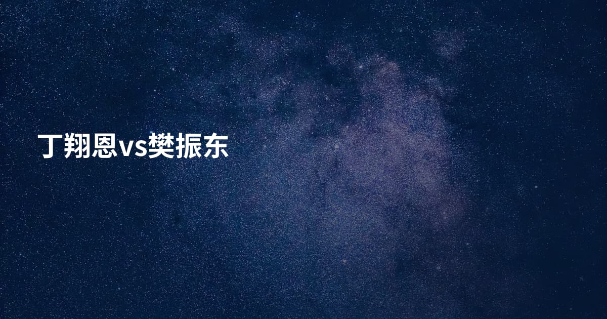 丁翔恩vs樊振东