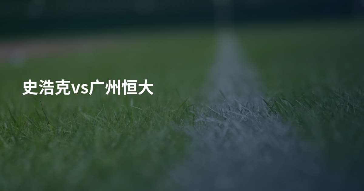 史浩克vs广州恒大