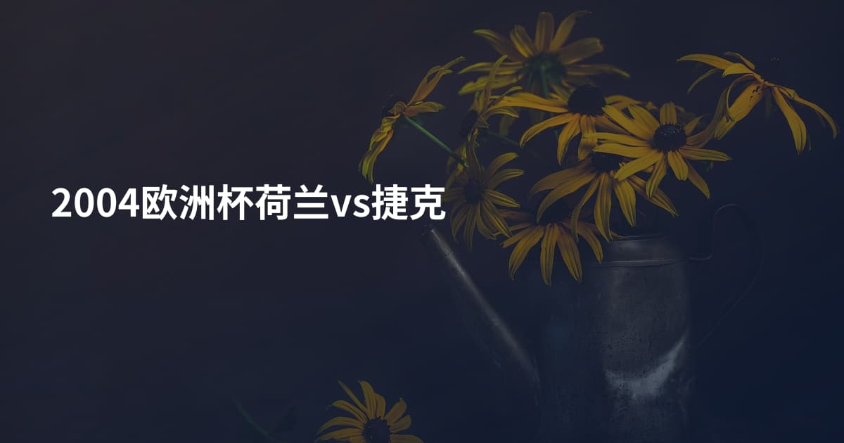 2004欧洲杯荷兰vs捷克