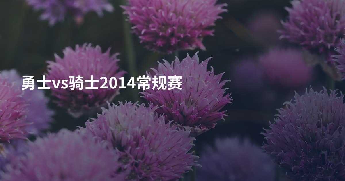 勇士vs骑士2014常规赛