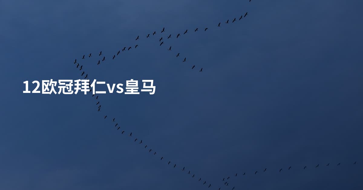 12欧冠拜仁vs皇马