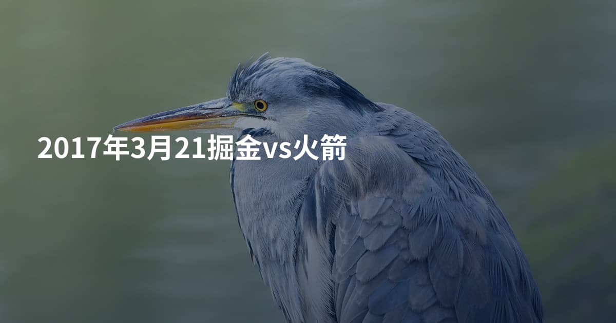 2017年3月21掘金vs火箭