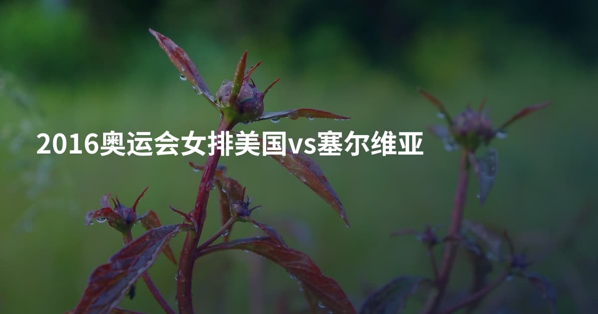 2016奥运会女排美国vs塞尔维亚