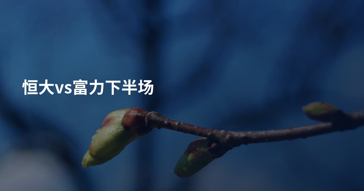 恒大vs富力下半场