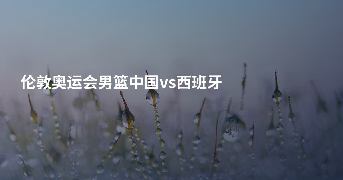 伦敦奥运会男篮中国vs西班牙