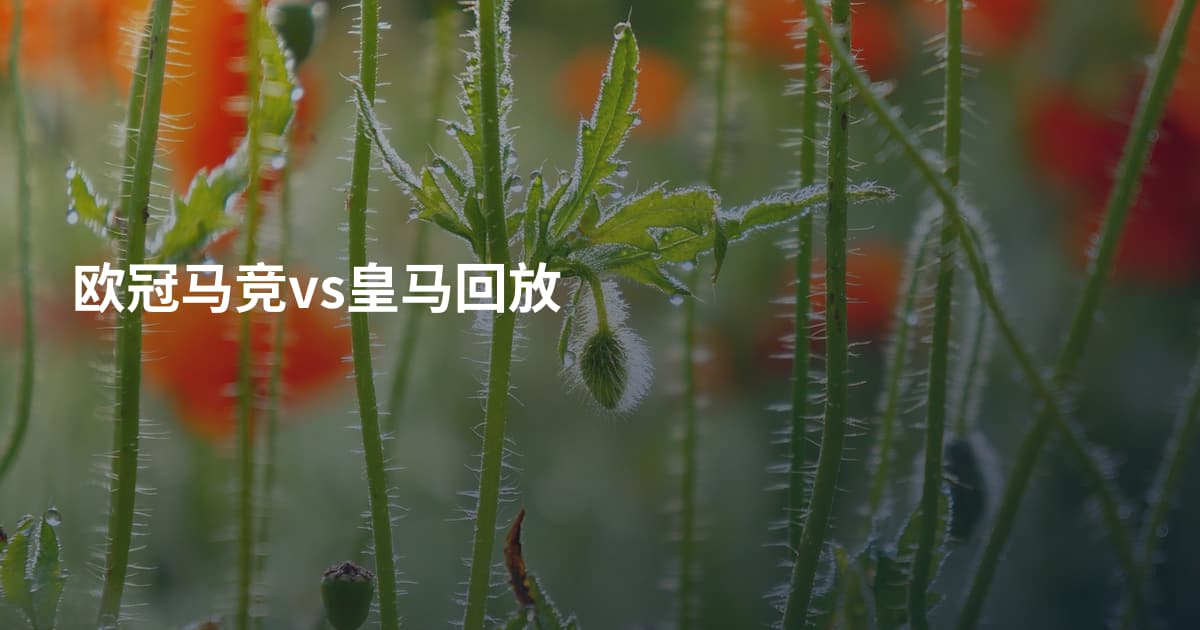 欧冠马竞vs皇马回放