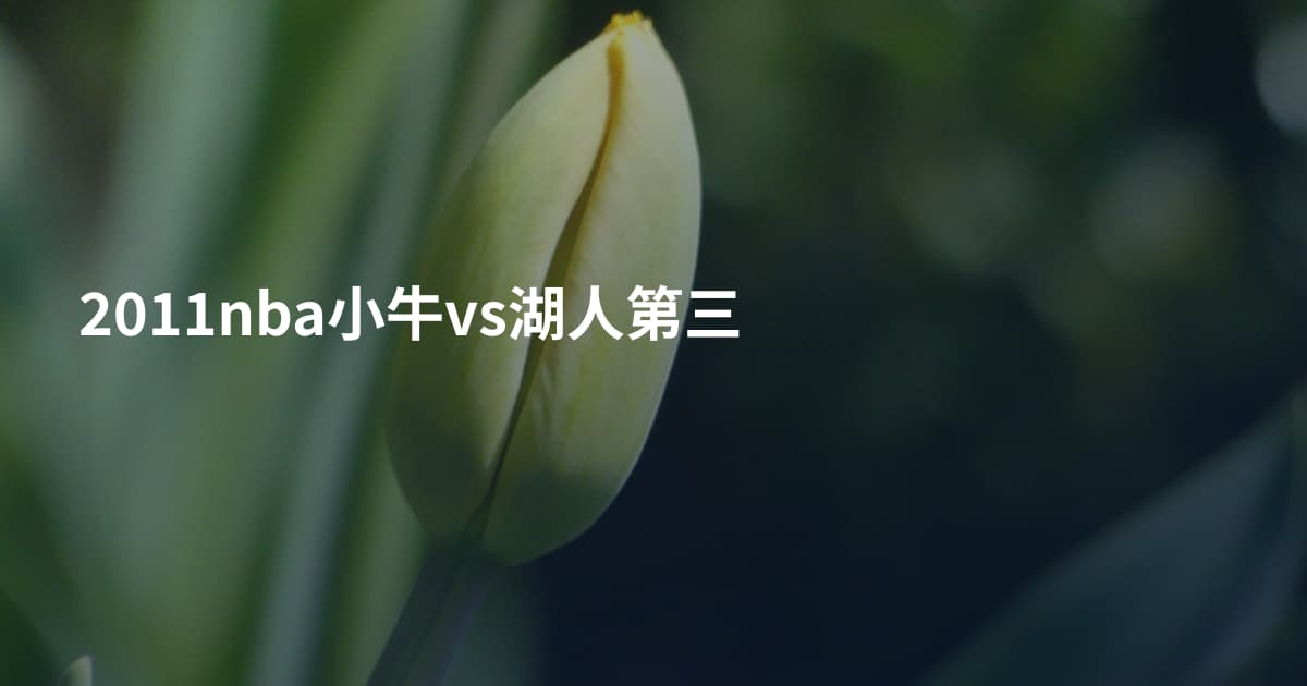 2011nba小牛vs湖人第三