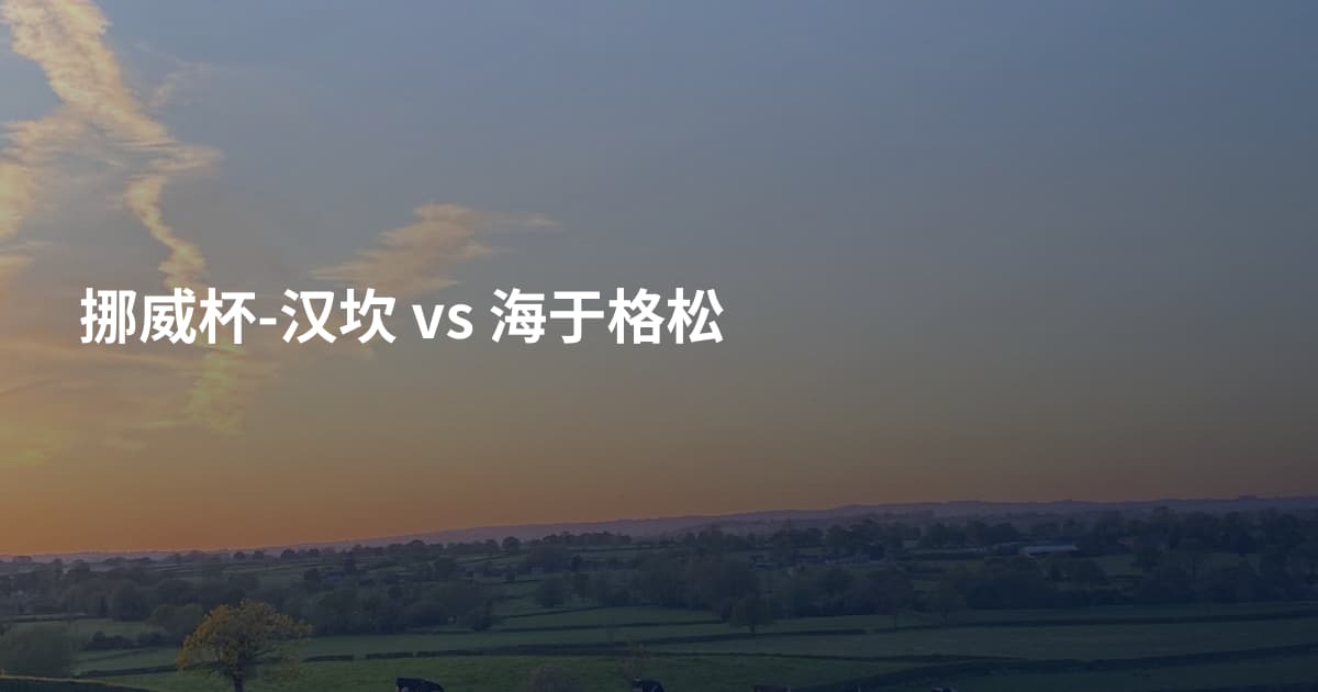 挪威杯-汉坎 vs 海于格松