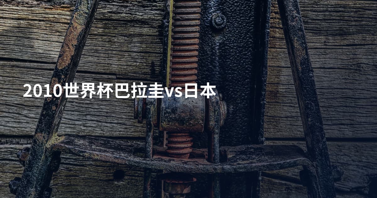2010世界杯巴拉圭vs日本