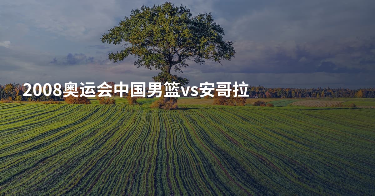 2008奥运会中国男篮vs安哥拉