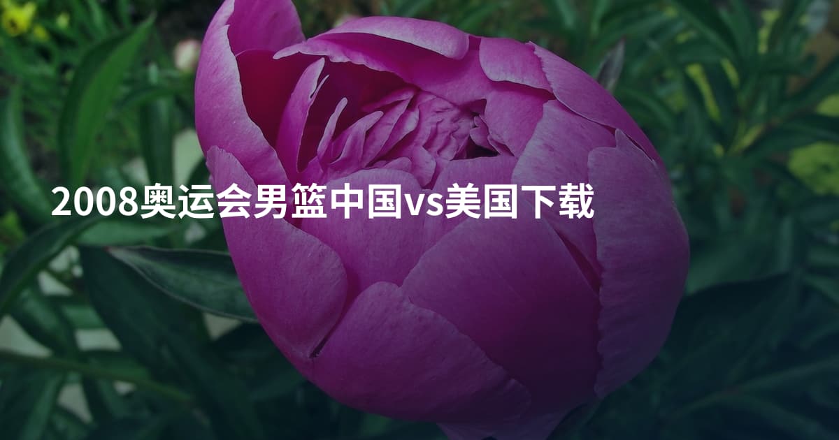 2008奥运会男篮中国vs美国下载