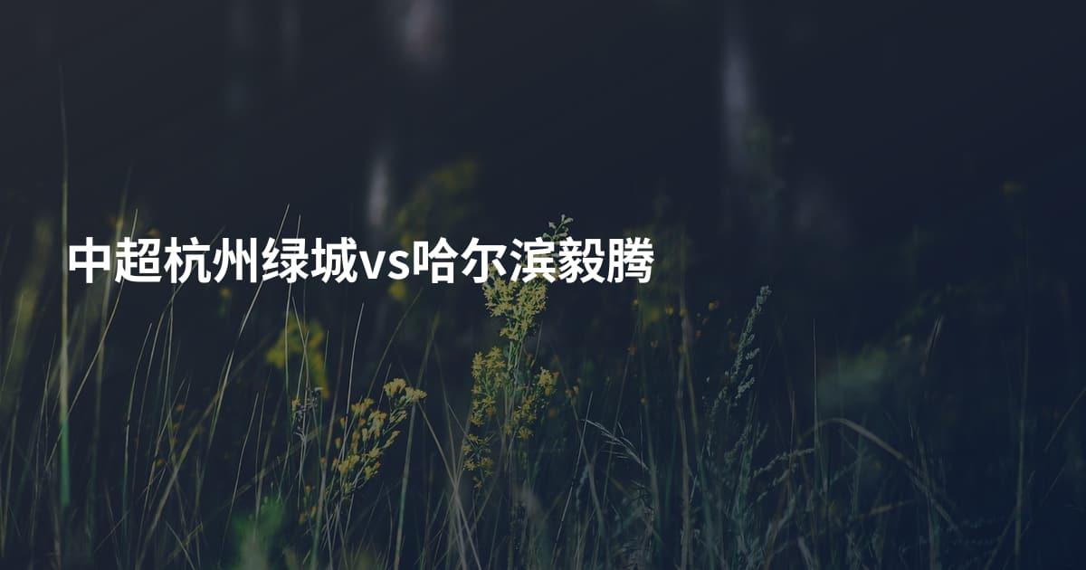 中超杭州绿城vs哈尔滨毅腾