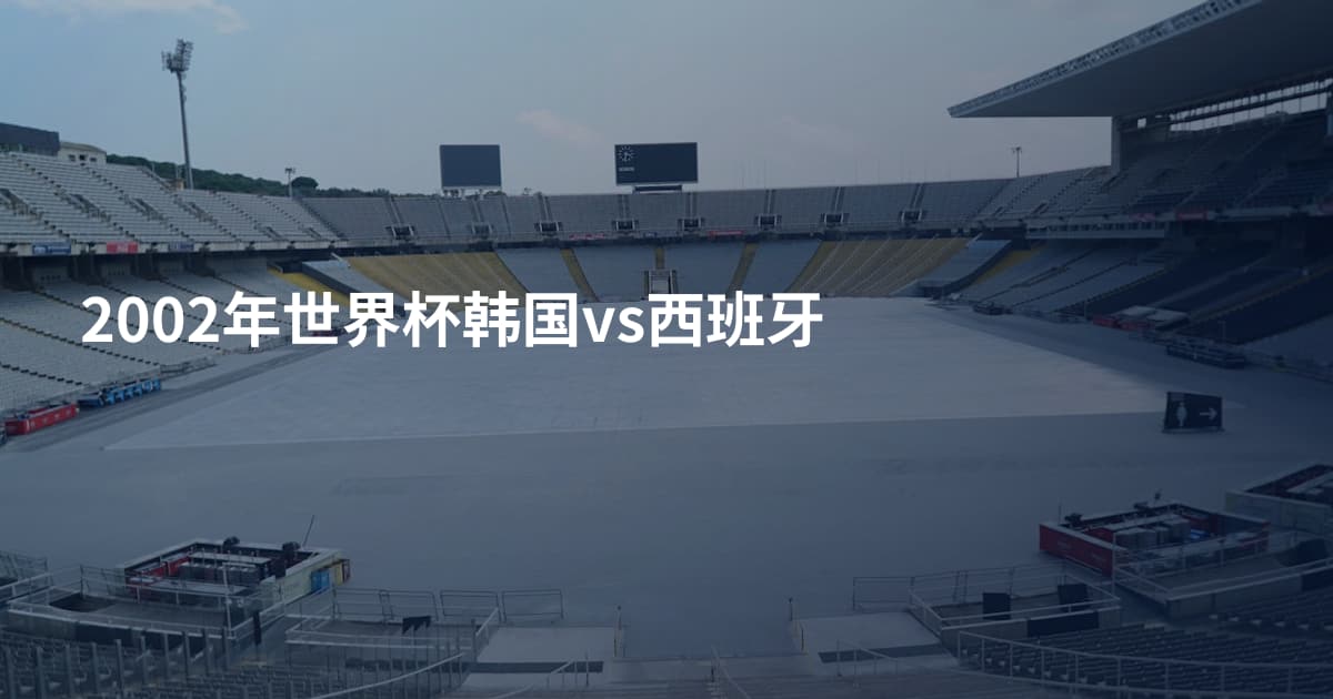 2002年世界杯韩国vs西班牙